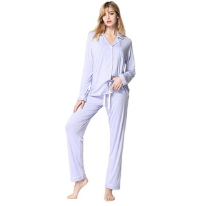 Set Pigiama da <span class=keywords><strong>Donna</strong></span> in Tinta Unita con Collo Alto, Pigiama in Modal a Due Pezzi, <span class=keywords><strong>Abbigliamento</strong></span> da <span class=keywords><strong>Casa</strong></span> Morbido e Confortevole - Product Image 4