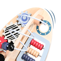 Ensemble de jouets éducatifs en bois multifonctionnels pour la petite enfance, jeu interactif familial amusant, fusée en bois à enrouler avec des perles pour enfants