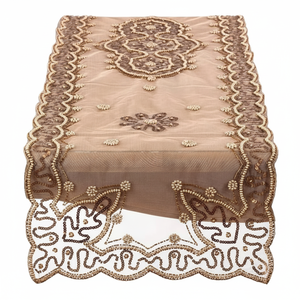 Camino de mesa con cuentas antiguas de diseño estándar, decoración del hogar, decoración de fiesta, camino de mesa de oficina, camino de mesa de tren - Product Image 1