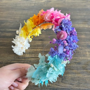 Elegante Ghirlanda di Fiori Stabilizzati Avorio, Copricapo da Sposa Romantico Francese Fatto a Mano, Eco-Friendly <span class=keywords><strong>per</strong></span> Matrimoni Civili all'Aperto - Product Image 1