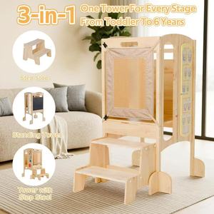 Taburete de madera plegable multifuncional Yinchuang para niños de 3 a 6 años - Product Image 2