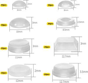Клейкая прозрачная противоскользящая прокладка с подушкой на спине, черная силиконовая резиновая прокладка из пенопласта, прокладка для ног, для клейкой резины 3 м - Product Image 2