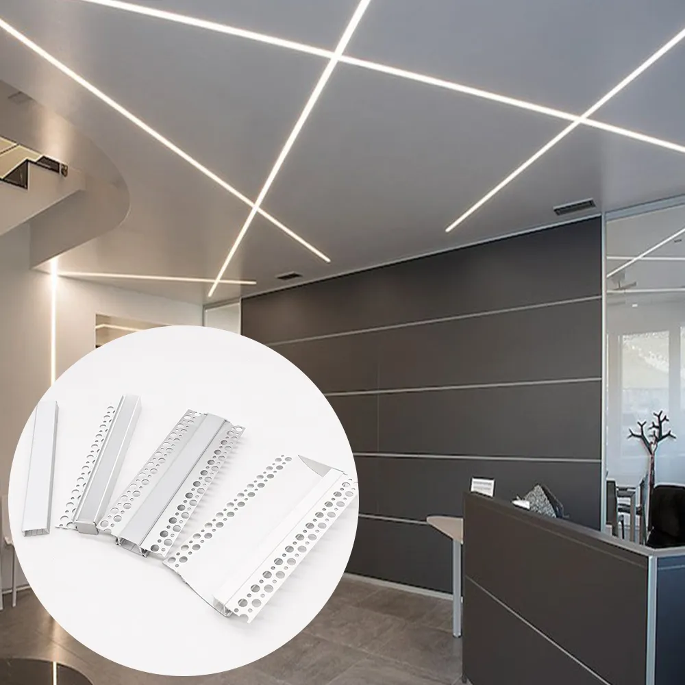 Waterdicht Plafondlamp Led Strip Kanaal Extrusie Verzonken Gipsplaten Profiel