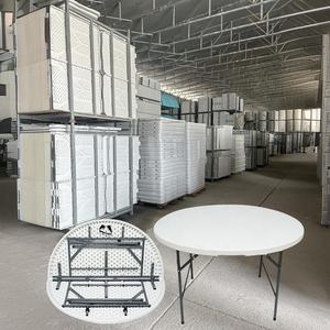 Table pliante ronde en plastique de 5 pieds pour banquet/pique-nique/<span class=keywords><strong>camping</strong></span>/salle à manger, vente en gros - Product Image 4