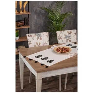 Camino de Mesa Bordado Buldan Suzane, Estilo Rústico Romántico, de Algodón Gauze para Hogar, Hotel, Navidad - Product Image 3