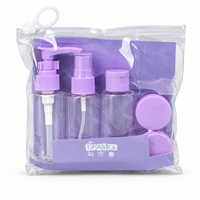 Ensemble de flacons de voyage PET de 50 ml avec pompe pulvérisatrice, bouchon à clapet, pots à crème, pochette zippée transparente, contenants de toilette rechargeables pour cosmétiques