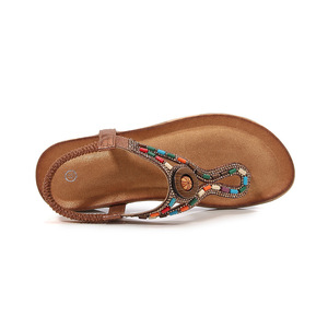 Women's Genuine Leather <b>Open</b> Toe Sandals-Spring/Summer Fashion Trend with Strappy Design and Durable Build - Product Image 5
