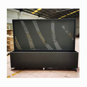 Support pour pot de fleurs décoratif de jardin personnalisé, <span class=keywords><strong>Jardinière</strong></span> en canal en acier enduit de poudre <span class=keywords><strong>avec</strong></span> <span class=keywords><strong>treillis</strong></span> - Product Image 1