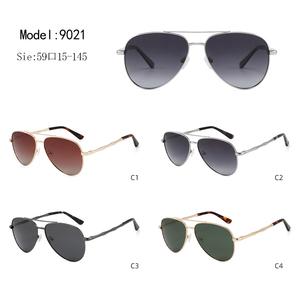 Gafas de Sol de Piloto Unisex, Montura Plateada, Lentes Degradadas, 100% Protección UV, Estilo para Exteriores para Adultos - Product Image 3