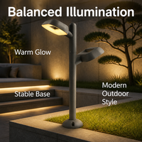 Lampe LED d'extérieur architecturale à anneau creux, lumière blanche chaude 3000K, diffuseur PC, anti-rouille, pour poteaux de paysage, idéale pour les places publiques et les parcs