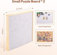 Petite planche de puzzle en bois avec plateau de puzzle en feutre en bois de 2 tailles pour enfants