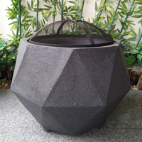 Brasero moderne autoportant en poterie de fibres d'argile à bois pour le camping et les fêtes