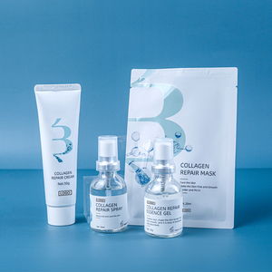 Coffret de Soins au Triple Collagène : Crème Réparatrice Hydratante, Sérum Réparateur <span class=keywords><strong>pour</strong></span> Peaux Abîmées et Gel Tonifiant Visage <span class=keywords><strong>pour</strong></span> Peaux Sensibles - Product Image 2