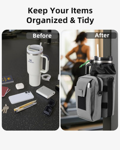 Sac de sport magnétique personnalisé pour bouteille d'eau, nouveau design, sac bandoulière magnétique avec pochette pour bouteille, accessoires d'entraînement - Product Image 5