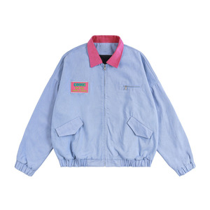 Logo personnalisé 2025 Haut Revers <span class=keywords><strong>Sens</strong></span> Lâche Cargo Coupe-Vent Veste en Coton pour Hommes Femmes Lâche Veste de <span class=keywords><strong>Motard</strong></span> Hiver Grande Taille Veste - Product Image 3