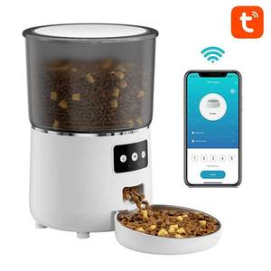 Distributeur automatique de nourriture pour animaux de compagnie avec minuterie Wifi, pour chiens et chats, noir, prise US détachable - Product Image 4