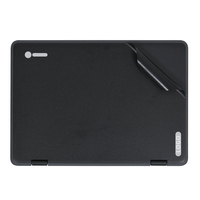 Coque de protection inférieure et repose-poignets supérieur pour Lenovo Chromebook 100E Gen1, noir mat, reconditionnée, avec autocollant 500e Gen 1
