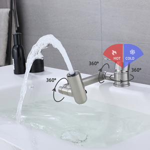 1080 Độ Phổ Xoay Rửa Lưu Vực Vòi Nước 304 Thép Không Gỉ Ngoài Trời Tap Nóng Lạnh Lỗ Duy Nhất Phòng Tắm Bồn Rửa Vòi - Product Image 3