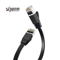 Cable de Conexión Ethernet Gigabit Cat6a UTP con Cubierta de PVC, Delgado, de Cobre Desnudo para Laptop, con Certificación CE y RoHS