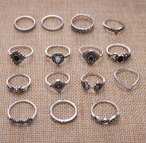 Ensemble de bagues <span class=keywords><strong>vintage</strong></span> Offre Spéciale de bonne qualité, 15 pièces - Product Image 4