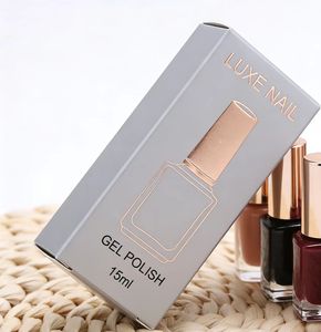 15ml 10ml コスメジェルポリッシュ用 自立式紙製ボックス カスタムロゴ ローズゴールド箔押し エンボス加工 リサイクル可能 フェイスクリーム用 - Product Image 3