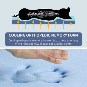 Canapé-lit orthopédique pour animaux de compagnie, chien ou <span class=keywords><strong>chat</strong></span>, en mousse à mémoire de forme, doux, lavable, luxueux, pour chiens âgés/arthritiques - Product Image 2