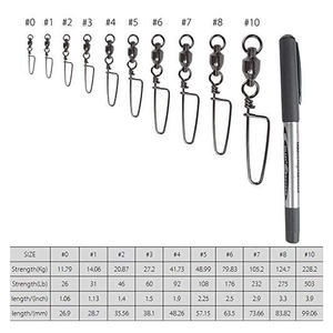 Рыболовный Вертлюг из нержавеющей стали, вертлюжный Соединитель с крючком, заклепки, штифт, шариковый подшипник, рыболовный крючок, набор снастей для приманки - Product Image 3