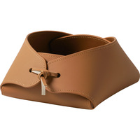 Plateau de rangement en cuir PU avec fermeture à lacets, organiseur portable pour cosmétiques, articles de toilette, fournitures de bureau, chambre à coucher, salon
