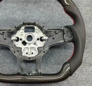 Volante Sportivo in Pelle e Fibra di Carbonio per <span class=keywords><strong>Volkswagen</strong></span> Golf GTI <span class=keywords><strong>Polo</strong></span> Passat Jetta - Marca JIANSHAN - Product Image 6