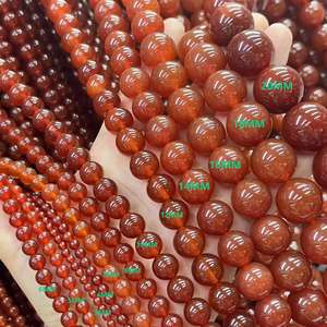 AA+ Beste Kwaliteit 3m 4mm 5mm 6mm 7mm 8mm 10mm 12mm 14mm 16mm 18mm 20mm Rode Chalcedoon Agaat Ronde Gladde Kralen Ca. 380mm/str - Product Image 2