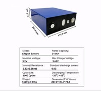 LIRVO Bulk Tax Free Lifepo4 3,2 V 314Ah Lifepo4 Lifepo4 Cell Baterai Lipo Baterai Surya Lifepo4 314ah untuk Paket Baterai Lithium