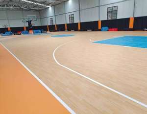 Ensemble complet <span class=keywords><strong>de</strong></span> terrain <span class=keywords><strong>de</strong></span> basketball FIBA <span class=keywords><strong>de</strong></span> qualité commerciale Oulin, revêtement <span class=keywords><strong>de</strong></span> <span class=keywords><strong>sol</strong></span> en PVC antidérapant et écologique, épaisseur 4 mm/7 mm, et panier <span class=keywords><strong>de</strong></span> basketball - Product Image 2