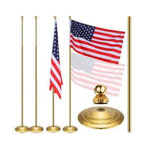 رخيص عالي الجودة طباعة على الوجهين 2 م 3 م عمود ارتفاع مخصص كبير أعلام قائمة للمكتب مع شعار مطبوع - Product Image 5