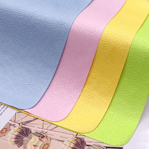 Panni per la pulizia in microfibra goffrata floreale rosa per vetri per lenti <span class=keywords><strong>tergicristalli</strong></span> in tessuto cinese argento - Product Image 4