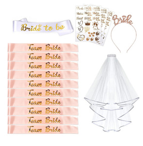 Yili sposa di nuovo stile per essere velo di fascia di gallina da sposa per essere velo di velatura con velo distintivo coriandoli per la celebrazione della doccia nuziale - Product Image 4