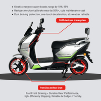 Moto électrique ZUBOO 1200W 72V à batterie au plomb, vitesse maximale de 50 km/h, autonomie de 110 km, scooter de ville pour trajets quotidiens