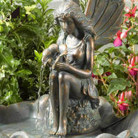 QUYANG personnalisé Villa avant cour décoration coulée cuivre Figure Statue fontaines Bronze danse fille fontaine