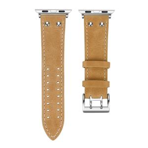 Piel de cuero de grano completo 44MM inteligente correa de reloj para <span class=keywords><strong>Apple</strong></span> Watch 44MM correa de cuero - Product Image 4