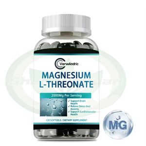 Cápsulas de cápsulas blandas de magnesio L-Threonate de etiqueta privada OEM, potenciador de memoria de salud cerebral con función de enfoque compatible con adultos - Product Image 1