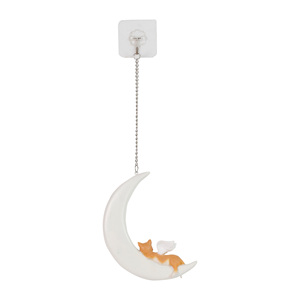 Adorno colgante de gato con alas de Ángel en la Luna, decoración conmemorativa ideal para mascotas - Product Image 3