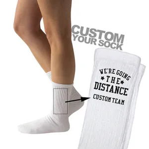 Calzini personalizzati di alta qualità Moq basso nessun Design minimo gratuito aiuta calzini personalizzati da uomo in cotone