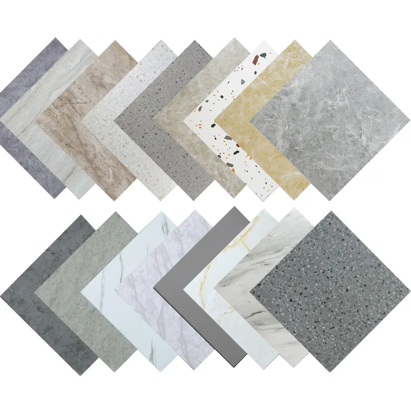Hot bán 60x60cm đá cẩm thạch thiết kế nhựa Patio gạch lát sàn vỏ và dính chống trượt nhiều lớp sàn