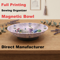 Bol magnétique de qualité supérieure de 4 pouces de diamètre, motifs personnalisés, style floral, plateau – Vente directe fabricant, idéal pour les salons professionnels