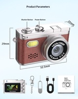Mini caméra d'action HJD-03 durable en ABS, 1080P Full HD, avec cordon porte-clés et fonction Time-Lapse pour la randonnée et le camping