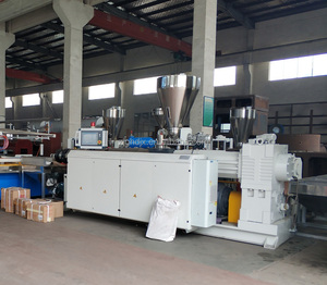 HUADE <strong>MAC</strong> Upvc PVC Pipe Sheet Diameter 92mm Conical Twin Screw <strong>Plastic</strong> Extruder - Product Image 4