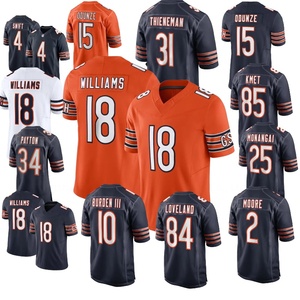 Vente en gros d'usine Chicago brodé # 31Thieneman # 18 Williams # 34 <span class=keywords><strong>Payton</strong></span> # 15 Odunze Loveland # Maillot de football américain 85 Kmet - Product Image 1