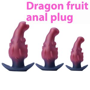 En çok satan kadın ejderha meyve silikon Anal Plug giyilebilir Wearable tor yapay penis PVC toptan yetişkin ürün - Product Image 4