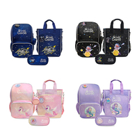 Ensemble de 3 sacs d'école pour filles et garçons, grande capacité, sac à dos pour élèves du primaire avec sac de cours, trousse à crayons, luminescent la nuit