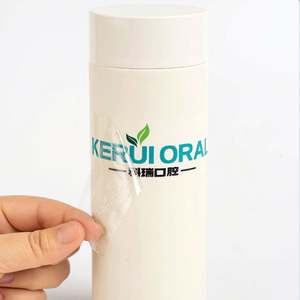 Custom Colorful Logo Vinyl UV Transfer Sticker Glossy Lamination for Cosmetic <b>Transparent</b> Logo Metal Stickers Bronzing Effect - Product Image 2