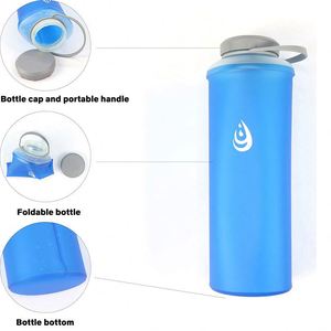 Échantillon Gratuit Bouteille d'Eau Pliable OEM/ODM 1L 1.5L en TPU EVA PEVA pour Sport, Course à Pied, Bouteille Souple - Product Image 6